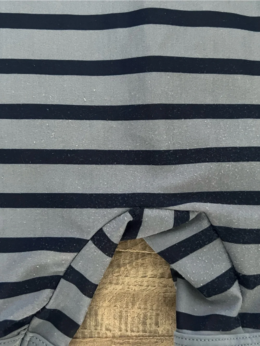 Blue Striped and Ocean Print Rash Guard One Pieces
